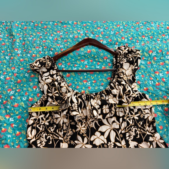 Ava & Viv Black and Cream Floral Maxi Dress - Picture 6 of 8